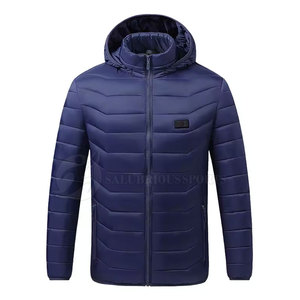 Best Quality Men's <b>Slim</b> <b>Fit</b> Self-Heating High Street Style Winter <b>Jackets</b> with Stand Collar Breathable Quick Dry - Product Image 2