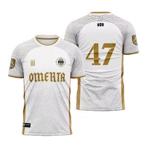 Custom Printed Breathable Football Jersey for Men Women & Kids Personalized Black & <b>Gold</b> Team Jersey with Name & Number - Product Image 2