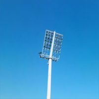 Poste de Iluminación Octagonal Galvanizado de 30 Metros, Poste de Acero para Reflector, para Iluminación de Estadios, Áreas Exteriores y Zonas Rurales