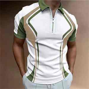Chemises polo pour hommes grande taille personnalisées 100% coton Chemise d'été à manches courtes et motif uni imprimé Vêtements pour hommes - Product Image 3