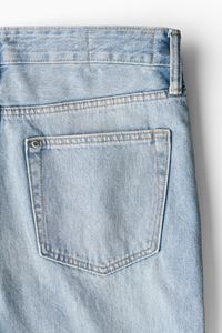 กางเกงยีนส์สีฟ้าอ่อนของผู้ชายทรงหลวมและทรงตรงพอดีตัวกางเกงยีนส์ผ้าฝ้าย100% สวมใส่สบายและใส่ในชีวิตประจำวัน - Product Image 3