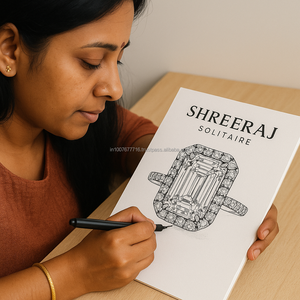 Vente en gros IGI Certifié VVS Moissanite Bagues de fiançailles pour femmes Argent 925 Or massif 14K 2.00 Carat Émeraude Rayonnante Mariage - Product Image 6