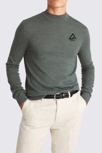 เสื้อสเวตเตอร์คอเต่าแขนยาวผู้ชาย ผ้าขนแกะเมอริโนคลาสสิกสำหรับฤดูหนาว ป้องกันการหดตัว ป้องกันรอยยับ ระบายอากาศได้ดี ทอแบบถัก - Product Image 4