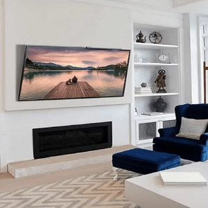 Soporte de TV móvil de grado comercial con estante de almacenamiento y soportes ajustables para pantallas de entretenimiento en interiores - Product Image 3