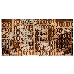 การตกแต่งงานแต่งงานที่หรูหราด้วยผนังด้านหลังเทียนอุปกรณ์ตกแต่งฉากหลังพิธีแต่งงานฉากหลังโลหะ - Product Image 1