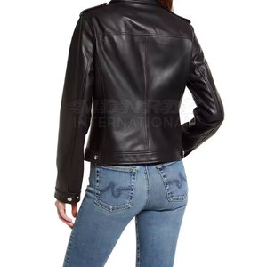 Pakistan Manufacturer Women's <b>Long</b> Breathable Winter Warm <b>Leather</b> <b>Jackets</b> with Cotton Filling Best Price - Product Image 2