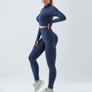 Ensemble de yoga sexy de haute qualité vêtements de sport sans couture leggings de yoga pour femmes ensemble de fitness et de gymnastique sans couture avec logo personnalisé - Product Image 6