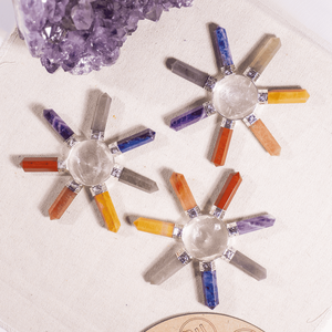 Générateur d'Énergie Aura aux Sept Chakras en Pierres Précieuses Sculptées pour la Guérison et la Méditation, à 7 Faces - Vente en Gros - Product Image 5