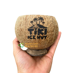 Tazas de cáscara de coco sostenibles, ecológicas y pulidas, reutilizables para cafetería, hotel y camping, ligeras - Product Image 5