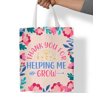 Sacs fourre-tout non tissés personnalisables en coton 100% | Ruban de sacs réutilisables en vrac pour la publicité d'emballage | Cadeaux au détail d'événements - Product Image 1