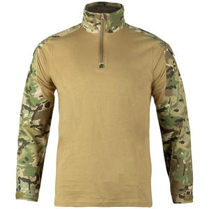 T-shirt foncé en coton de haute qualité T-shirt décontracté camouflage Chemises tactiques pour hommes - Product Image 2