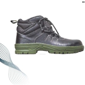 Calzado de Seguridad Unisex Personalizable de Último Diseño, Cómodo, para Exteriores, de Cuero Genuino, Antiestático, con Puntera de Acero, para Uso en Fábrica, Negro, Sin Cordones - Product Image 1