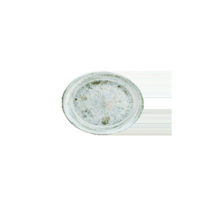 Plato Ovalado de Porcelana Premium Bonna Odette de 31 cm, Forma Ondulada Moderna, Elegante Plato de Servir Verde Oliva para Fiestas - Product Image 1