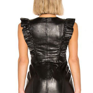 Robes en cuir pour femmes légères et sur mesure, design de logo, prix raisonnables, silhouette droite, taille naturelle, vente 100% haute qualité - Product Image 4