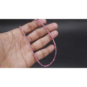 Collier de perles de diamant brut naturel rose non taillé 2-3mm, 16 pouces, bijoux en diamant non taillé - Product Image 6