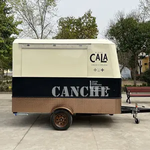 定制美国加州标准气流食品车设计迷你移动车冰淇淋咖啡拖车食品销售车VIN点