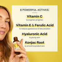 OEM/ODM Marque privée Sérum à la vitamine C 30ml Acide hyaluronique Vitamine E et acide férulique Hydratant et éclaircissant