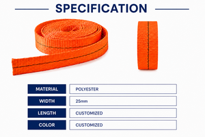 Sangle tissée en polyester de 1 pouce pour l'assemblage de sangles à cliquet, construction tissée haute densité, service d'exportation directe usine OEM - Product Image 4