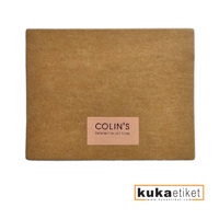 Étiquette en papier lavable écologique de haute qualité avec logo personnalisé Jacron, étiquette de vêtement, étiquette de denim, couleurs et tailles personnalisées