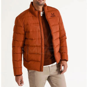 Chaqueta acolchada con cuello levantado para hombre de alta calidad, logotipo personalizado, poliéster impermeable para uso en invierno al aire libre, nueva condición, venta al por mayor - Product Image 3