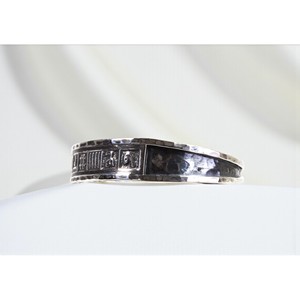 <b>Silver</b> Viking Runic Scandinavian Bohemian Hammered <b>Cuff</b> <b>Bracelet</b> Sterling <b>Silver</b> Handmade Jewelry Black Rhodium Plated Certified - Product Image 4