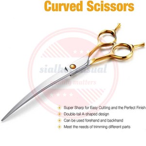 สัตว์เลี้ยงกรูมมิ่งโค้งกรรไกรสัตว์เลี้ยงตัดผมมืออาชีพสัตว์เลี้ยงกรูมมิ่งกรรไกรสแตนเลสสําหรับขาย - Product Image 4