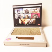 Scratch Pad Pro Laptop Scratcher Cat Toy Juguete de computadora único con pegatinas