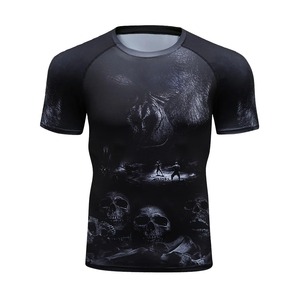 Mens T <b>Shirt</b> Compression <b>Shirt</b> Short Sleeve <b>Novelty</b> Print Boxing Running Daily Training Sportswear Unisex Fitness T-<b>shirts</b> Tops - Product Image 1