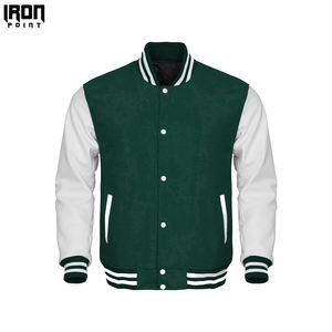 Nouvelle veste d'hiver en laine extérieure pour hommes Stand College Sports Letterman Bomber Coat Light Hood OEM Service disponible - Product Image 4