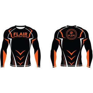 Personalizado Durable Nylon BJJ Rash Guard Larga Protección UV Anti-UV Compresión Camisa Transpirable y Cómodo - Product Image 4