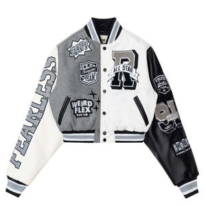 Veste universitaire personnalisée pour femmes Stylso, écologique, imperméable, réversible, saison printemps, brodée, en laine - Product Image 1