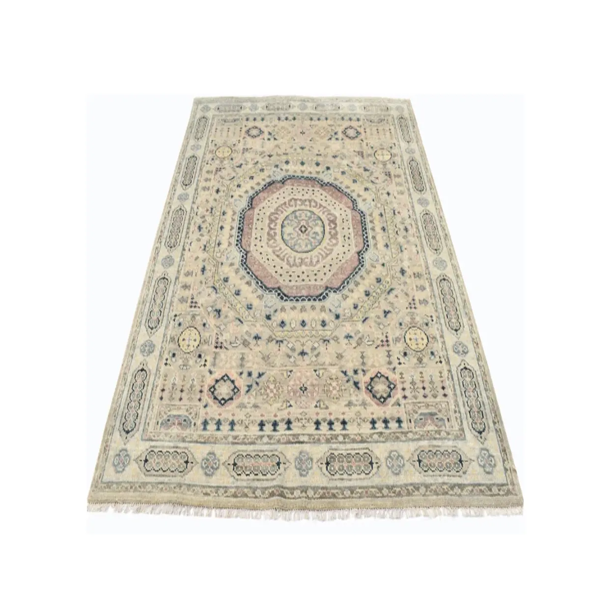 Buy High Quality Beige/Multi Oushak Area Rug with Rectangle Shaped Hand Knotted Wool Area Rug For Sale By Exporters