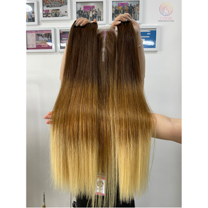 Paquetes de cabello humano Remy recto Natural de Grado Superior cierre 2X6 100% lujo crudo vietnamita suelta onda profunda cutícula completa alineada - Product Image 1