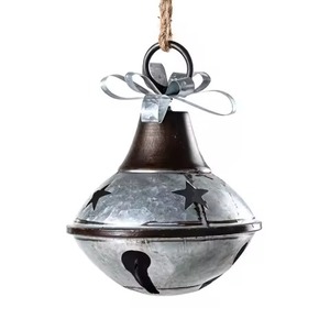 Top vente Antique finition cloche de noël accessoires de fête suspendus cloches en métal bonhomme de neige décoration de la maison - Product Image 4