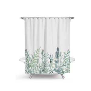 Cortina de ducha de baño con estampado Digital de peso ligero de diseño personalizado de algodón puro superventas - Product Image 6