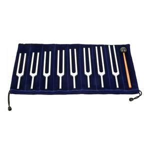 Meridian acupuncture Tuning forks 14 pc With <b>Wood</b> & Rubber ball <b>mallet</b>+ Pouch - Product Image 2