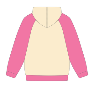 Sweat à capuche à manches raglan en ivoire Sororité grecque Sweat à capuche décontracté élégant pour femmes rose et vert Vêtements de sororité universitaire - Product Image 6