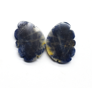 Pares de piedras preciosas sueltas de cristal de zafiro azul Natural hechas a mano, forma elegante para pendientes, fabricación de joyas - Product Image 5