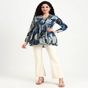 Best Quality floral print cotton midi dress <b>Square</b> Neck 100% Cotton Casual Summer Beach Wear - Product Image 3