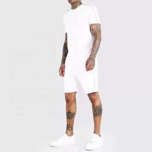 Entièrement personnalisable été décontracté double ensemble XS-6XL T-shirt et short taille élastique solide motif décoration nouveaux vêtements en gros - Product Image 6