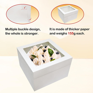 Boîtes à gâteaux en papier kraft jetables pour restaurant Emballage de déjeuner portable pour emporter Conteneurs de qualité alimentaire - Product Image 2