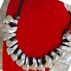 Collar de Conchas Marinas con Cuentas de Perlas de Imitación, Diseño de Concha Marina, para Regalo, Joyería de Imitación de Perlas - Product Image 2