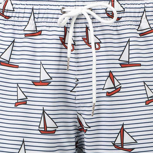 Shorts de Playa para Hombre, Nuevo Modelo, Ecológicos, 100% Algodón, Tela Estampada Colorida, Cintura Ajustable para Piscina y Eventos - Product Image 4