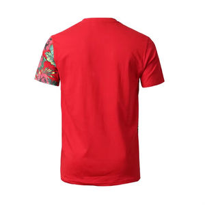 เสื้อยืดผ้าฝ้าย100% สำหรับผู้ชายคุณภาพพรีเมี่ยมแบบกำหนดเอง2025คอกลมระบายอากาศได้ดีดีไซน์ลายดอกไม้ระเหิด - Product Image 2