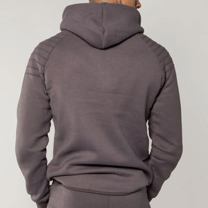 Vêtements de sport pour hommes avec logo personnalisé Ensemble de survêtement à capuche grande taille Vêtements d'hiver épais 100% coton avec fermeture éclair imprimée quantité minimale de commande bas - Product Image 6