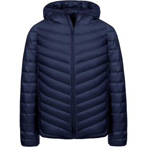 Chaqueta con Capucha de Nailon Ligera y Cálida para Hombre, Chaqueta de Invierno con Relleno de Plumón, Chaqueta Acolchada con Capucha y Logotipo Personalizado - Product Image 1