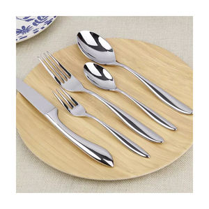 5 pièces argent avec ensemble de couverts en acier inoxydable de qualité miroir meilleure qualité ensemble de couverts en acier inoxydable couverts de cuisine - Product Image 1