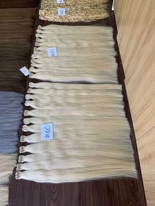 Venta al por mayor cinta rubia 24 pulgadas extensiones de cabello humano natural virgen Remy 100% extensiones de cabello humano blanqueado - Product Image 2