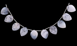 Natural Faceted Dendrite Agate Beads White Round Loose Gemstone Beads for Handmade <b>Bracelets</b> and Necklace Making - Product Image 4