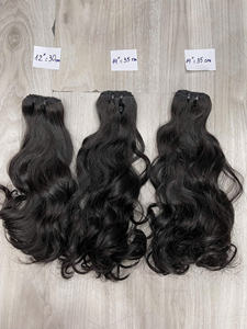 ### Black Friday Descuento 40% Doble dibujado Cabello de trama ondulada cruda Color negro Precio directo de fábrica - Product Image 1